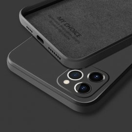 Funda sedosa iPhone 13 Pro o Pro Max Negra