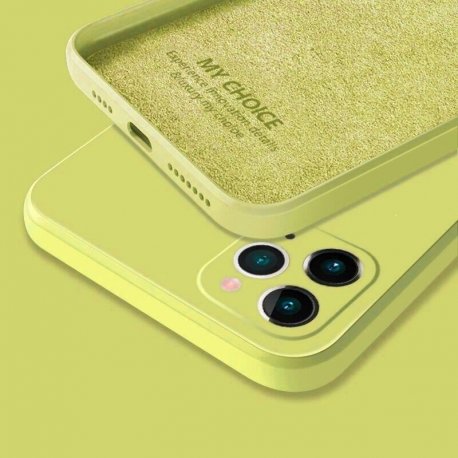 Funda sedosa iPhone 13 Pro o Pro Max Amarilla