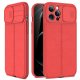 Funda iPhone 13 Pro o Pro Max Silicona cuero Roja