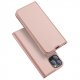 Funda Cuero iPhone 13 Pro y Pro Max Libro Dux rosa