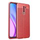 Funda Xiaomi Redmi 9 o 9T Cuero Tpu Focus roja