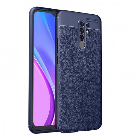 Funda Xiaomi Redmi 9 o 9T Cuero Tpu Focus azul