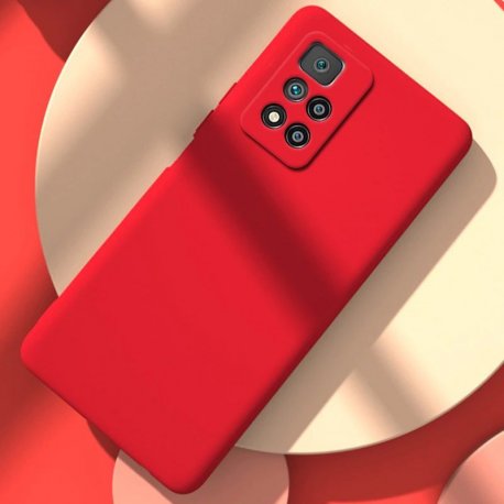 Funda Xiaomi Note 11 Pro silicona suave roja