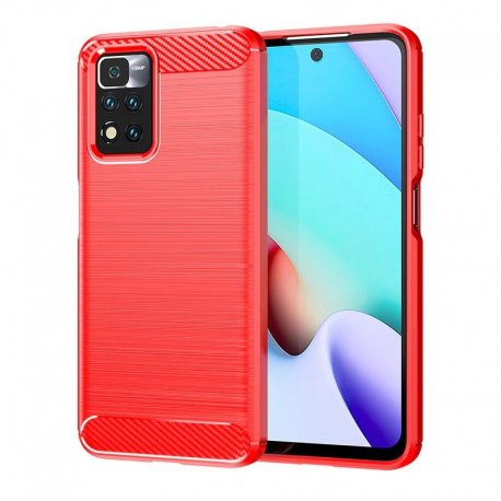Funda Xiaomi Redmi Note 11 Pro texturada Cepillada Roja