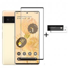 Cristal Templado Google Pixel 6 Pro con protector camara Negro