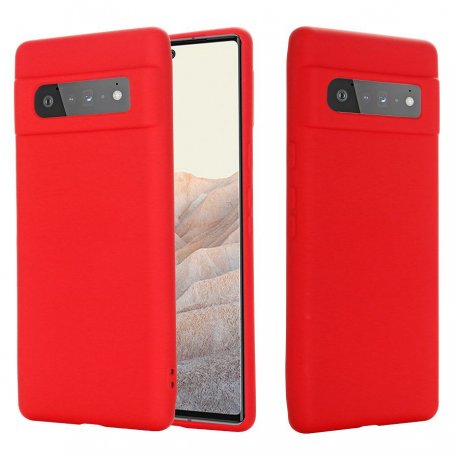 Funda Google Pixel 6 Pro Sedosa Roja