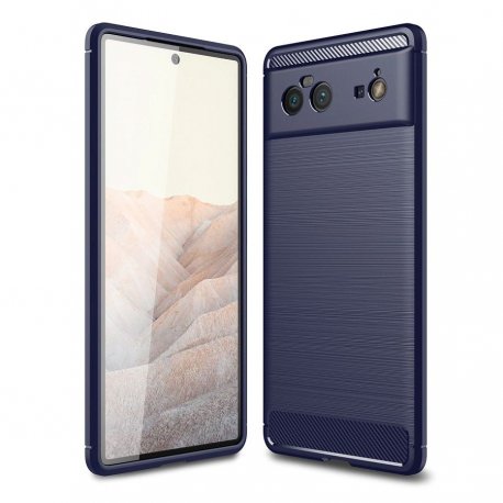 Funda Google Pixel 6 Pro Carbono flexible Azul