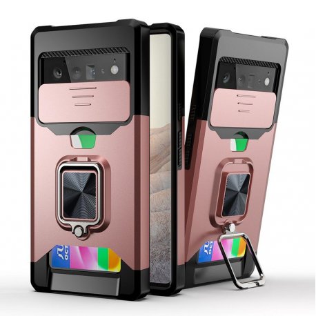 Funda Armadura Google Pixel 6 Pro Rosa magnetica