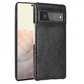 Carcasa Google Pixel 6 Pro Cuero Estilo Croco Negra