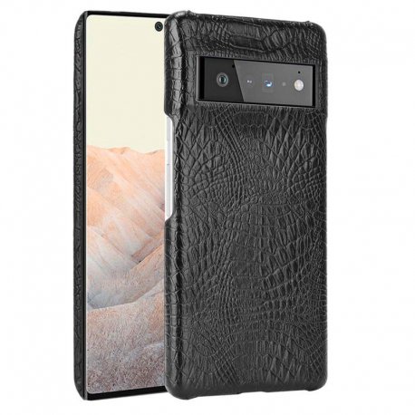 Carcasa Google Pixel 6 Pro Cuero Estilo Croco Negra