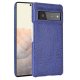 Carcasa Google Pixel 6 Pro Cuero Estilo Croco Azul