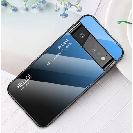 Funda Google Pixel 6 Pro Silicona y cristal templado Azul