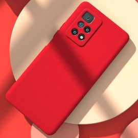 Funda Xiaomi Note 11 y 11S silicona Liquida roja