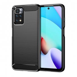 Funda Xiaomi Redmi Note 11 y 11S silicona Cepillada Negra