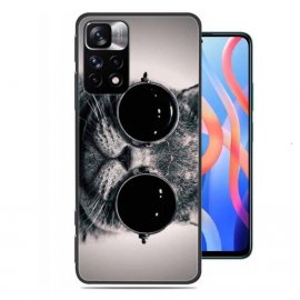 Funda silicona Redmi Note 11y 11S Gato con gafas