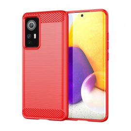 Funda Xiaomi 12 TPU Textura Carbono Roja