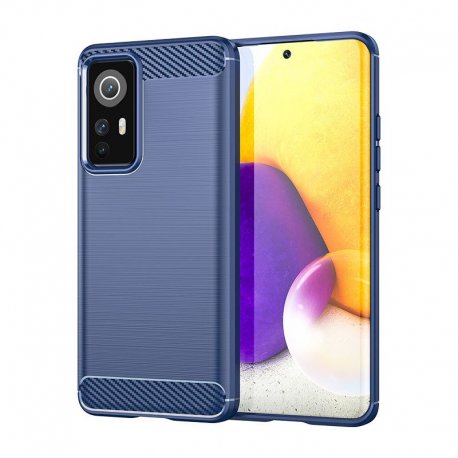 Funda Xiaomi 12 TPU Textura Carbono Azul