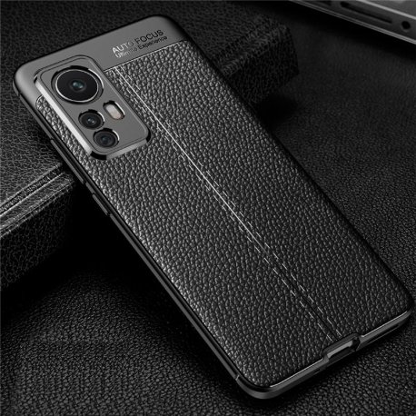 Funda Xiaomi 12 TPU Textura Cuero Negra