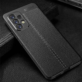 Funda Samsung Galaxy A53 Cuero TPU Texturada Negra