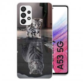 Funda Samsung Galaxy A53 5G silicona Sombra de gato