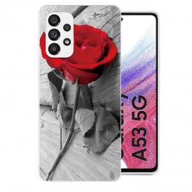 Funda Samsung Galaxy A53 5G silicona Rosa roja