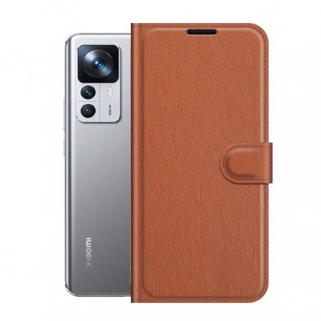Funda libro Xiaomi 12T y Pro cuero marron
