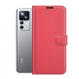 Funda libro Xiaomi 12T y Pro cuero roja