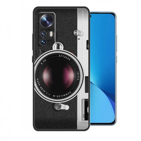 Funda Xiaomi 12T y Pro Silicona dibujo camara vintage