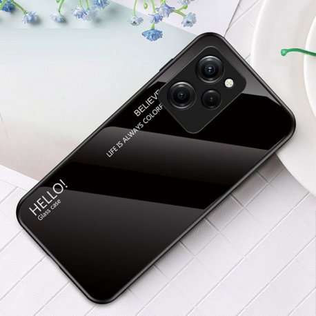 Funda Poco X5 Pro 5G Tpu Trasera Cristal templado Negra