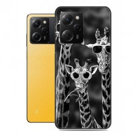 Funda Poco X5 Pro 5G Gel Dibujo Girafas