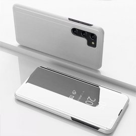 Funda Samsung Galaxy S23 5G o Plus cover Espejo Gris plata
