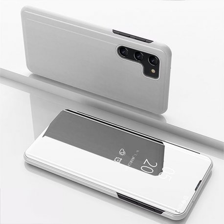 Funda Samsung Galaxy S23 5G o Plus cover Espejo Gris plata