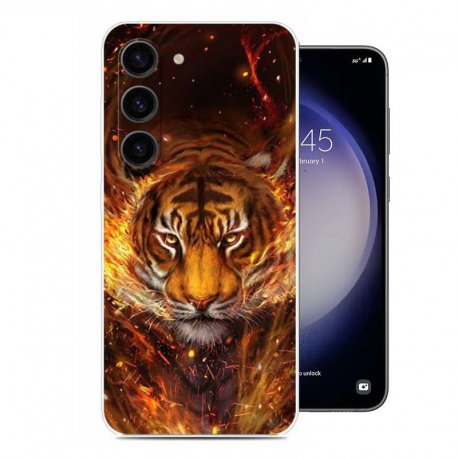 Funda Samsung Galaxy S23 o S23 Plus Gel Dibujo Tigre