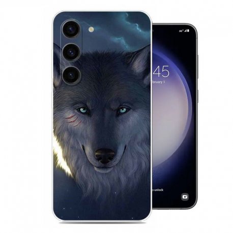 Funda Samsung Galaxy S23 o S23 Plus Gel Dibujo Lobo