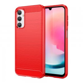 Funda Samsung Galaxy A54 5G Tpu Cepillada 3D Roja
