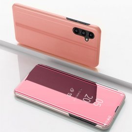 Funda Libro Ventana Translucida Samsung A54 Oro Rosa