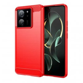 Funda Xiaomi 13T y Pro Gel Cepillada texturada Roja