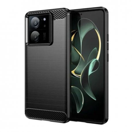 Funda Xiaomi 13T y Pro Gel Cepillada texturada Negra