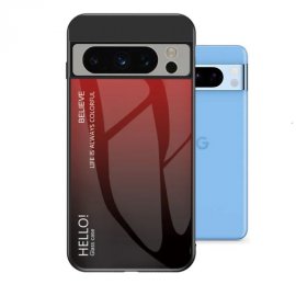 Funda Google Pixel 8 Pro Silicona y cristal templado roja