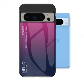 Funda Google Pixel 8 Pro Silicona y cristal templado fucsia