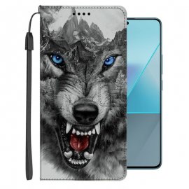 Funda Libro Xiaomi Redmi Note 13 4G o 5G Soporte Lobo