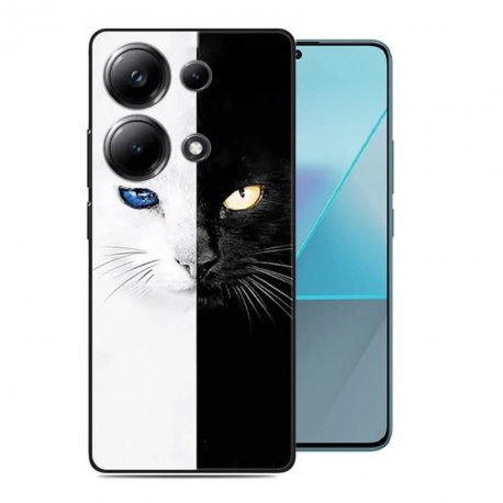 Funda silicona Xiaomi Redmi Note 13 4G o 5G Black & White