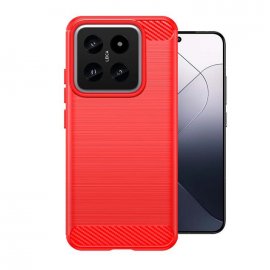 Funda Xiaomi 14 TPU Textura Carbono Roja