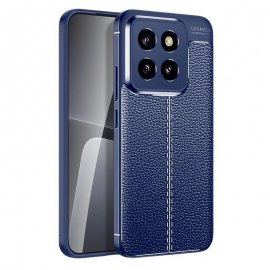 Funda Xiaomi 14 TPU Textura Cuero Azul