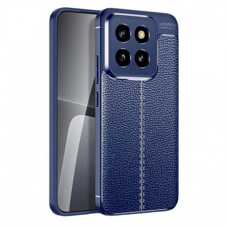Funda Xiaomi 14 TPU Textura Cuero Azul