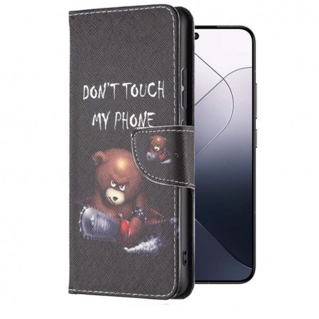 Funda Libro Xiaomi 14 Soporte Osito
