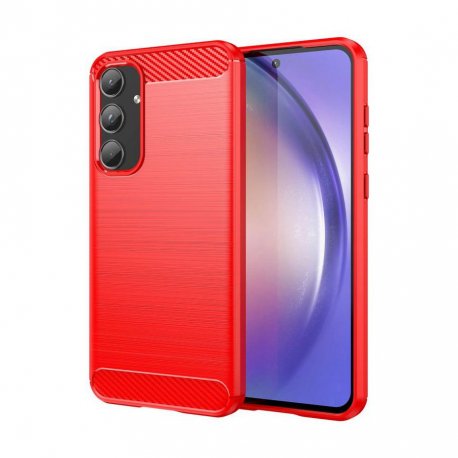 Funda Samsung Galaxy A55 5G Tpu Cepillada 3D Roja