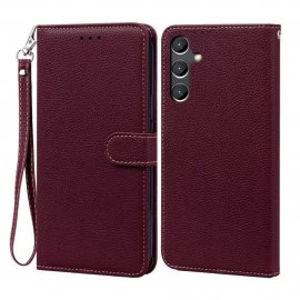 Funda Libro Samsung Galaxy A55 cuero Soporte Marron