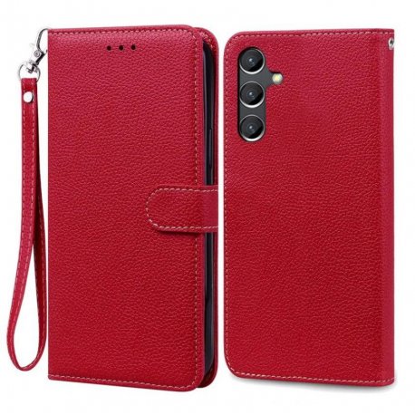 Funda Libro Samsung Galaxy A55 cuero Soporte Roja