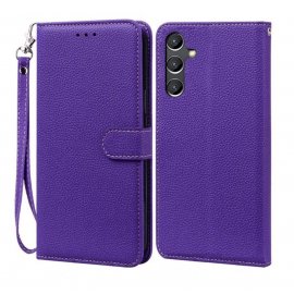 Funda Libro Samsung Galaxy A55 cuero Soporte Violeta